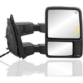 Passenger Side Power Heated Towing Mirror Compatible for 2008-2016 Ford F250 F350 F450 F550 Super Duty Turn Light w/Led (Right Side)
