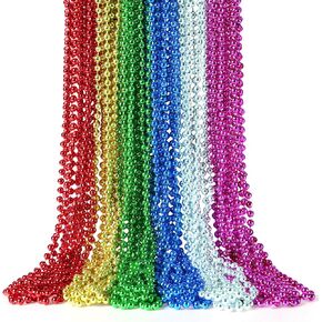 30 قطعة من خرز ماردي غرا، هدايا حفلات قلادة مطرزة بالذهب، 33 بوصة من خرز ماردي غرا لعيد الميلاد، مجموعة إكسسوارات تنكرية لعيد الميلاد وحفلات الزفاف in Kuwait