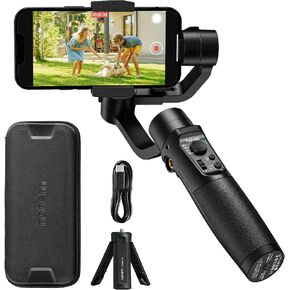 Gimbal Stabilizer for Smartphone -3-Axis Phone Gimbal for Android and iPhone 13,12,11 PRO MAX, Stabilizer for Video Recording with Face/Object Tracking, 600 °Auto Rotation - Hohem iSteady Mobile Plus