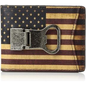 M&F Western Mens Vintage USA Flag Money Clip Wallet