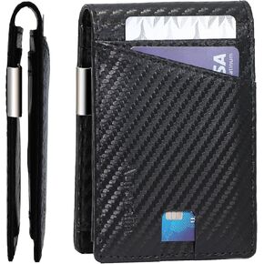 Wallet for Men,Mens Ultra Slim Wallet with Money Clip,leather wallets gadgets for men,RFID wallet with 12 card slots credit card holder,minimalist wallet for men with Gift Box