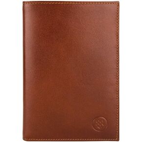Maxwell Scott - Mens Luxury Leather Tall Billfold Jacket Dress Wallet for Pocket - Made in Italy - The Pianillo Chestnut Tan
