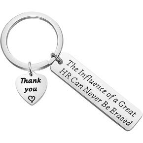 FEELMEM HR Gift The Influence of a Great HR Can Never Be Erased Keychain HR Director Jewelry Thank You Gift
