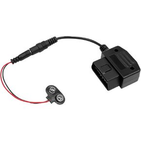 OBD II Connector Memory Saver for Car Battery Replacement/Short Disconnect/Settings Storage, for All Vehicles with 16 Pin OBD2 Adapter, 9V Battery Powered