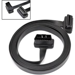 3M/9.8Feet Ultra Flat Low Profile 16 Pin Male to Female OBDII OBD2 Extension Cable Car Diagnostic Extender Cord Adapter