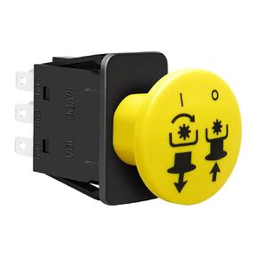 Oyviny Clutch PTO Switch 7 Terminals 01002111 925-1716A Fit for Cub Cadet RZT42, RZT50 Tank M48 M50 M54 M60 M72 MTD Troy-Bilt Craftsman Lawn Tractor, 14V 10A Power Take-Off Switch Replacement