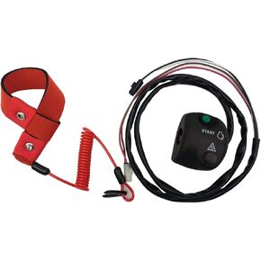 M MATI Handlebar Start Stop Kill Switch Box Aassy & Safety Lanyard for Yamaha WaveBlaster 760 WB760 WaveRaider 700 RA700 760 RA760 WaveVenture 700 WVT700 760 WVT760 1100 WVT1100 GJ1-68310-01-00