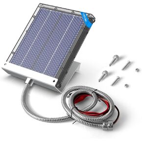 6V Solar Panel for Deer Feeder, Efficient Solar Panel Charger w/Adjustable Mounting Bracket & Alligator Clips, 6V Solar Panel Compatible with Game Feeder Timer & 6V Rechargeable Batteries