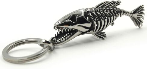 Ruth&Boaz Fishbone Style 316L Stainless Steel Strong Key Holder Key Ring Key Chain in Kuwait