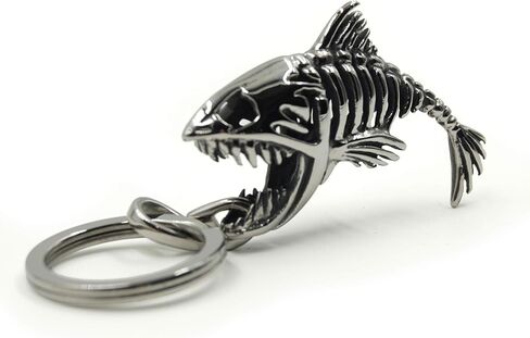 Ruth&Boaz Fishbone Style 316L Stainless Steel Strong Key Holder Key Ring Key Chain in Kuwait