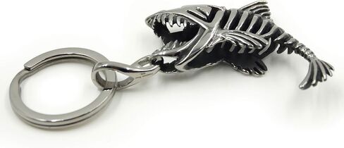 Ruth&Boaz Fishbone Style 316L Stainless Steel Strong Key Holder Key Ring Key Chain in Kuwait