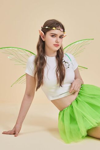 Gionforsy Fairy Wings for Girls Adults Tutu Angel Wings Costume Set Halloween Butterfly Fairy Costume for Women Spirit Week in Kuwait