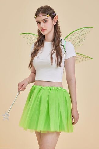 Gionforsy Fairy Wings for Girls Adults Tutu Angel Wings Costume Set Halloween Butterfly Fairy Costume for Women Spirit Week in Kuwait