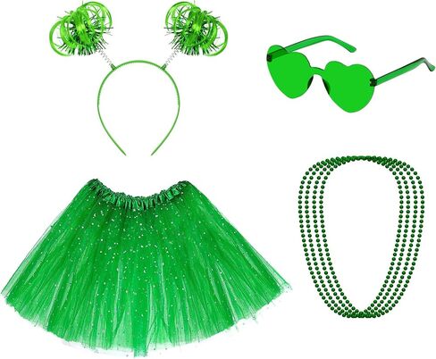Women Tutu Costume Tutu Accessories Set Dress Up Striped Sock Sunglasses Ponytail Headband Skirt Necklace in Saudi Arabia