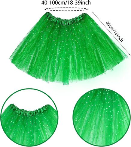 Women Tutu Costume Tutu Accessories Set Dress Up Striped Sock Sunglasses Ponytail Headband Skirt Necklace in Saudi Arabia