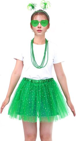 Women Tutu Costume Tutu Accessories Set Dress Up Striped Sock Sunglasses Ponytail Headband Skirt Necklace in Saudi Arabia