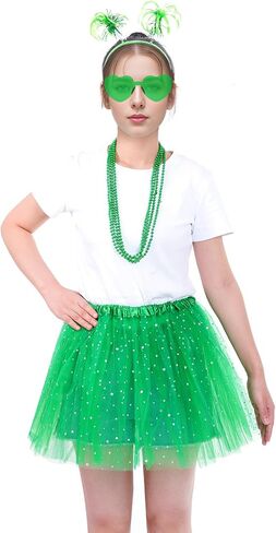 Women Tutu Costume Tutu Accessories Set Dress Up Striped Sock Sunglasses Ponytail Headband Skirt Necklace in Saudi Arabia