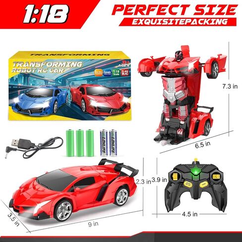 Remote Control Car Toys - Transforming RC Cars for Kids, Transform Toys Car Robot, Gift Kids Toys for 3 4 5 6 7 8 10 12 Years Old Boy in Kuwait
