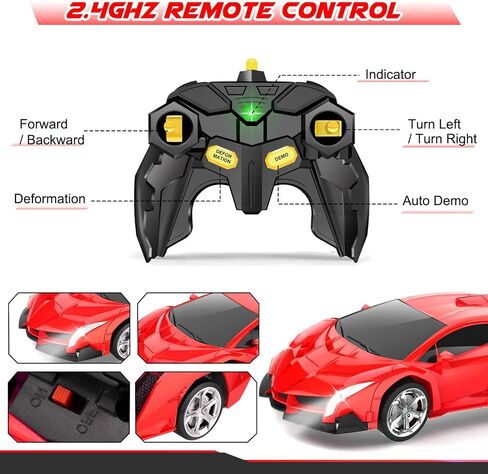 Remote Control Car Toys - Transforming RC Cars for Kids, Transform Toys Car Robot, Gift Kids Toys for 3 4 5 6 7 8 10 12 Years Old Boy in Kuwait