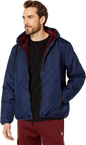 يو اس بولو اسن. سترة لحاف ألماسية كلاسيكية باللون الكحلي LG in Kuwait