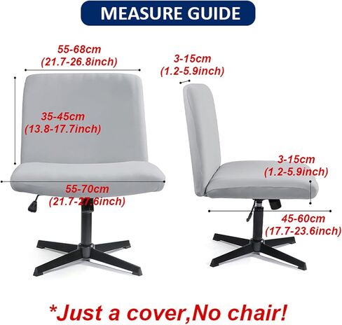 Armless Criss Cross Chair Cover Protectors Stretchable Removable Wide Seat Chair Cover Mid Back Computer Desk Vanity Accent Chair slipcovers (Halloween Black cat) in Kuwait