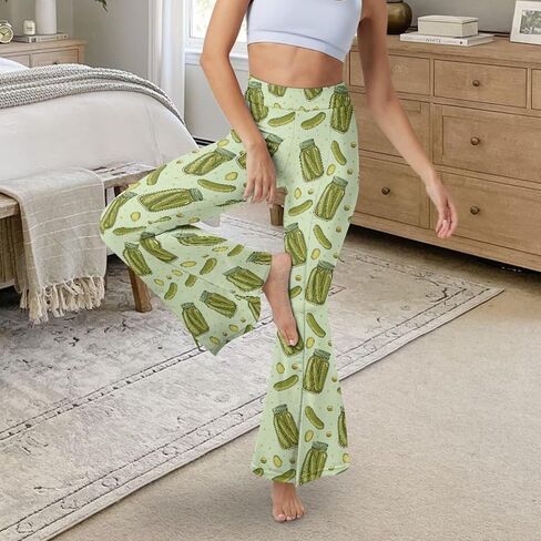 Yoga Pants Women Flared Slit Leggings Tummy Control High Waist Bell Bottom Trousers Plus Size Workout Bootleg Pants in Saudi Arabia