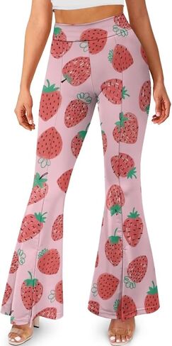 Yoga Pants Women Flared Slit Leggings Tummy Control High Waist Bell Bottom Trousers Plus Size Workout Bootleg Pants in Saudi Arabia