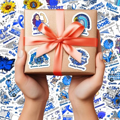 25Pcs Diabetes Awareness Stickers, Inspirational Waterproof Vinyl Stickers for Water Bottles Book Laptop Car Truck Bicycle Decorations Decorative Accessories CB059 (Medium) in Kuwait