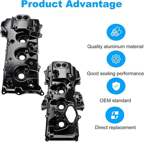 غطاء صمام ألومنيوم WATERWICH يسار يمين مع حشوات متوافقة مع 2013-2016 Ford F-150، 2013-2016 Expedition، 2013-2016 Transit، 2013-2016 Navigator 3.5L بديل لـ BL3Z-6582-H، DL3Z-6582-C in Saudi Arabia