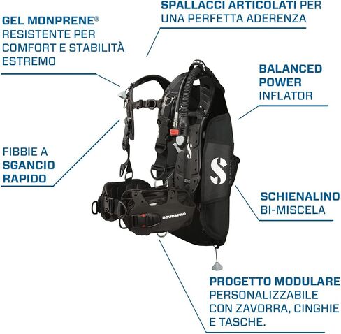 SCUBAPRO Hydros Pro BCD للسيدات مع BPI، أسود، XS-S in Saudi Arabia