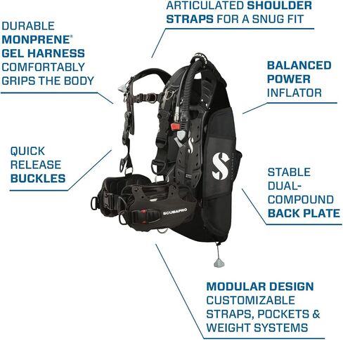 SCUBAPRO Hydros Pro BCD للسيدات مع BPI، أسود، XS-S in Saudi Arabia