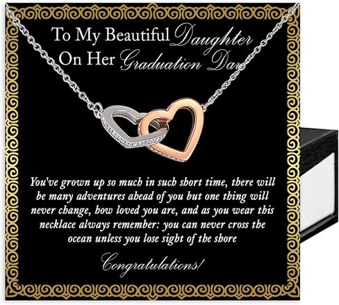 To My Daughter Necklace, Daughter Gifts From Dad, Father Daughter Love Knot Necklace, Daughter Necklace From Mom, Birthday Gifts For Daughter From Dad, Christmas Gifts For Daughter in Kuwait