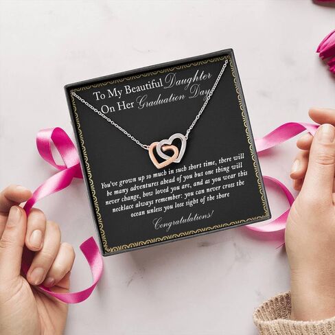 To My Daughter Necklace, Daughter Gifts From Dad, Father Daughter Love Knot Necklace, Daughter Necklace From Mom, Birthday Gifts For Daughter From Dad, Christmas Gifts For Daughter in Kuwait