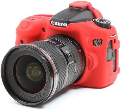 easyCover Silicone Protective Camera Case Compatible for 70D, Red in Saudi Arabia