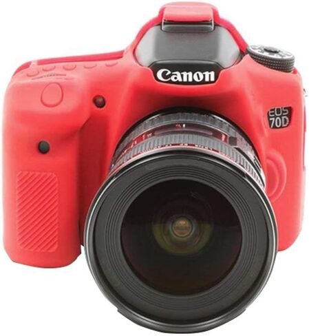 easyCover Silicone Protective Camera Case Compatible for 70D, Red in Saudi Arabia