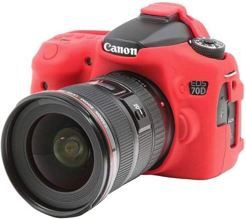 easyCover Silicone Protective Camera Case Compatible for 70D, Red in Saudi Arabia
