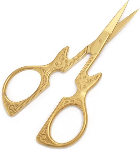 4.5 Inch Guitar Scissor Sewing Embroidery Scissors with Artificial Leather Cover Vintage Antique Craft Sewing Tailor Scissors (Multicolors) in Saudi Arabia