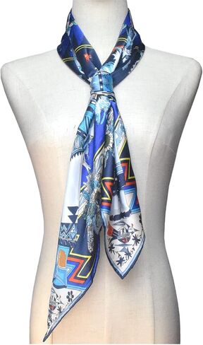 100% Silk Scarf Silk Shawls Silk Neckerchiefs - 35" Square Large Scarf with hand-rolled edges in Saudi Arabia