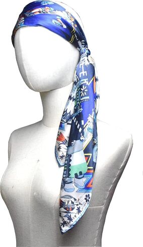 100% Silk Scarf Silk Shawls Silk Neckerchiefs - 35" Square Large Scarf with hand-rolled edges in Saudi Arabia
