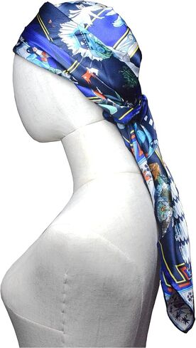 100% Silk Scarf Silk Shawls Silk Neckerchiefs - 35" Square Large Scarf with hand-rolled edges in Saudi Arabia