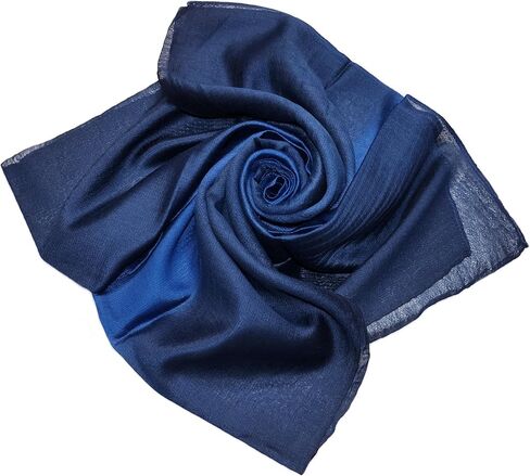 Cotton Silk Scarf Elegant Soft Wraps Color Shade Scarves for Women all year round in Saudi Arabia