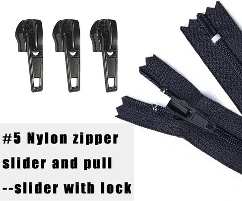 طقم إصلاح سحاب 48 قطعة - طقم منزلق بديل بسحاب عالمي #5، استبدال سحب سحاب، طقم إصلاح سحاب للسترات لحقيبة الظهر وديكورات المنزل in Kuwait