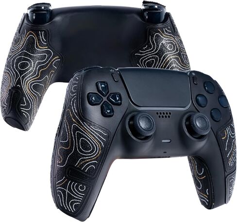 Controller Grips, Anti-Skid, Multi-Texture, Sweat Absorption, Pre-Cut Grips Tape, Compatible with PS5 DualSense and PlayStation Portal (Pink,Black,Green) in Saudi Arabia
