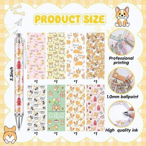Theme Office Supplies Cute Gifts for Women Include Ballpoint Pens Sticky Notes Stickers School Stationery Set Lover Gifts for Birthday Party Favor Decoration Supplies(Dachshund Weiner Dog) in Saudi Arabia