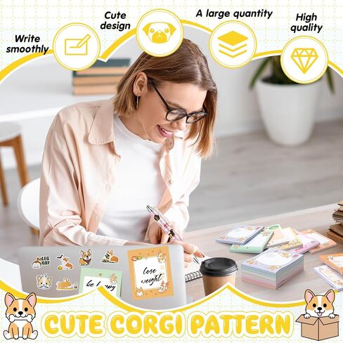 Theme Office Supplies Cute Gifts for Women Include Ballpoint Pens Sticky Notes Stickers School Stationery Set Lover Gifts for Birthday Party Favor Decoration Supplies(Dachshund Weiner Dog) in Saudi Arabia