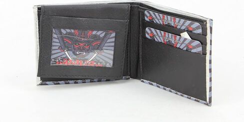 Li Handcrafted Vegan Leather Wallet For Men - Sea Monster Print Bifold Mens Wallet With Top-Flap 2 ID Windows, 6 Cards, 2 Inner Slots & 2 Cash Pockets - Clean Stitched Slim Mens Wallet & Gift Box in Saudi Arabia