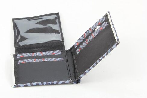 Li Handcrafted Vegan Leather Wallet For Men - Sea Monster Print Bifold Mens Wallet With Top-Flap 2 ID Windows, 6 Cards, 2 Inner Slots & 2 Cash Pockets - Clean Stitched Slim Mens Wallet & Gift Box in Saudi Arabia