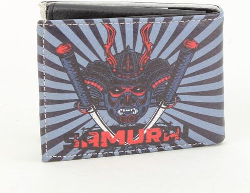 Li Handcrafted Vegan Leather Wallet For Men - Sea Monster Print Bifold Mens Wallet With Top-Flap 2 ID Windows, 6 Cards, 2 Inner Slots & 2 Cash Pockets - Clean Stitched Slim Mens Wallet & Gift Box in Saudi Arabia