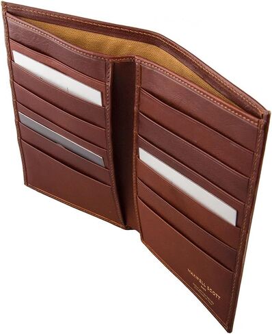 Maxwell Scott - Mens Luxury Leather Tall Billfold Jacket Dress Wallet for Pocket - Made in Italy - The Pianillo Chestnut Tan in Saudi Arabia