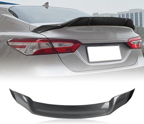جناح سبويلر الجذع متوافق مع 2018-2024 تويوتا كامري SE XSE LE XLE سبويلر هجين، طباعة ألياف الكربون طراز R in Kuwait